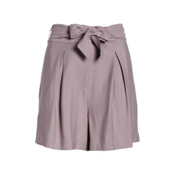 NWT LEITH | Tie Belt Hammered Purple Shorts Plus - 1X - Picture 4 of 4